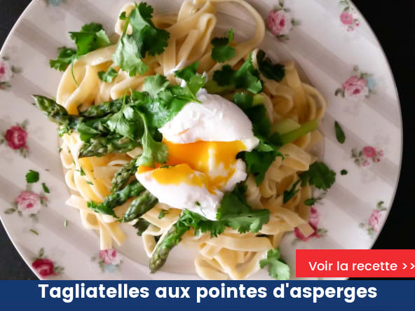 Tagliatelles aux pointes d'asperges
